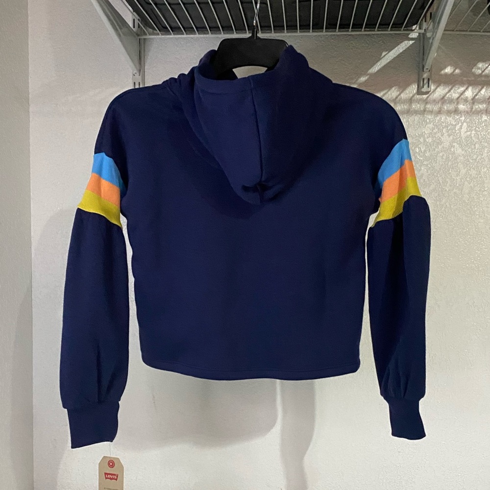 Levi’s Girl’s Striped Logo Hoodie - Picture 4 of 6